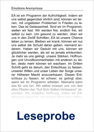 EA - Emotions Anonymous – Bild 5